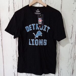 Fanatics NWT Black and Blue Detroit Lions Tee Size M